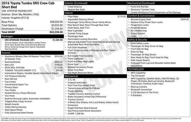2016 Toyota Tundra SR5 CrewMax