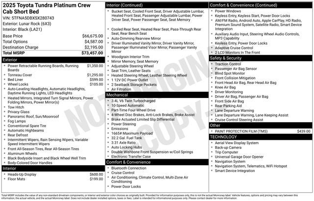 2025 Toyota Tundra Platinum