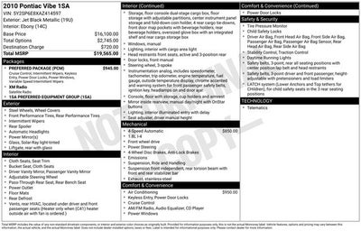 2010 Pontiac Vibe Base