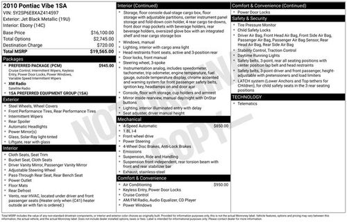 2010 Pontiac Vibe Base