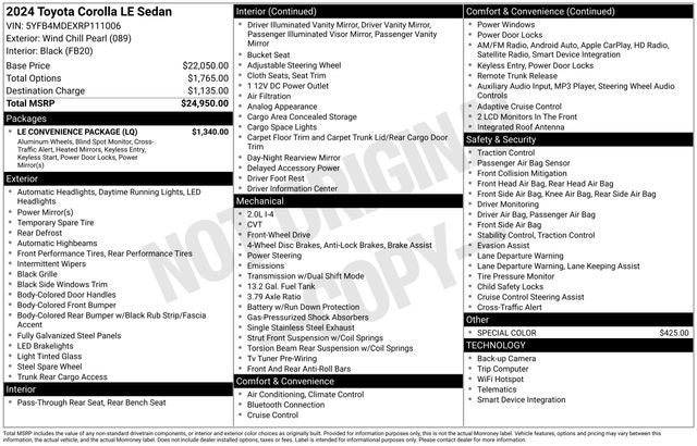 2024 Toyota Corolla LE