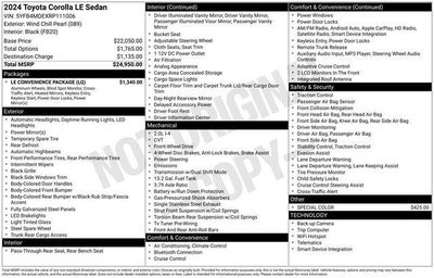 2024 Toyota Corolla LE