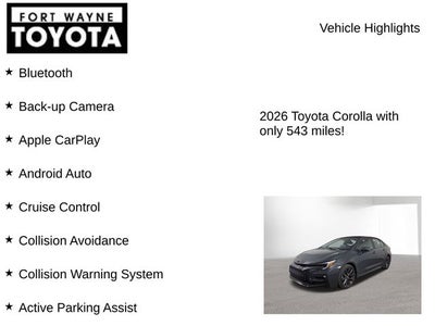 2026 Toyota Corolla SE