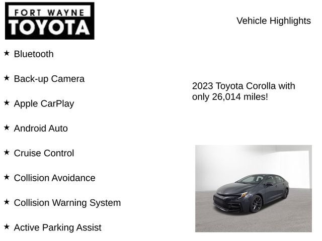 2023 Toyota Corolla SE