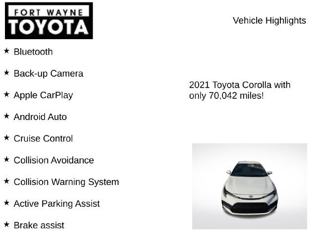 2021 Toyota Corolla SE