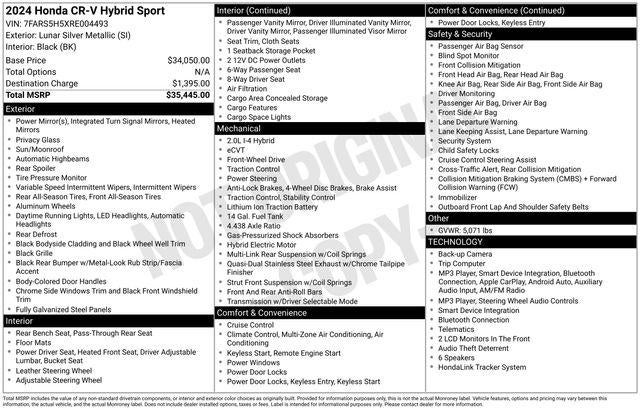 2024 Honda CR-V Hybrid Sport
