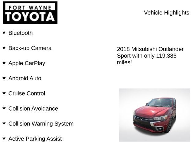 2018 Mitsubishi Outlander Sport SE
