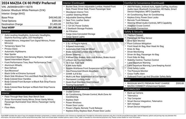 2024 Mazda Mazda CX-90 PHEV Preferred