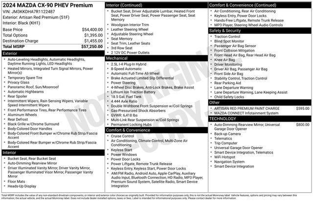 2024 Mazda Mazda CX-90 PHEV Premium