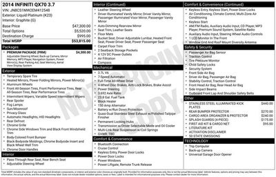 2014 INFINITI QX70 Base