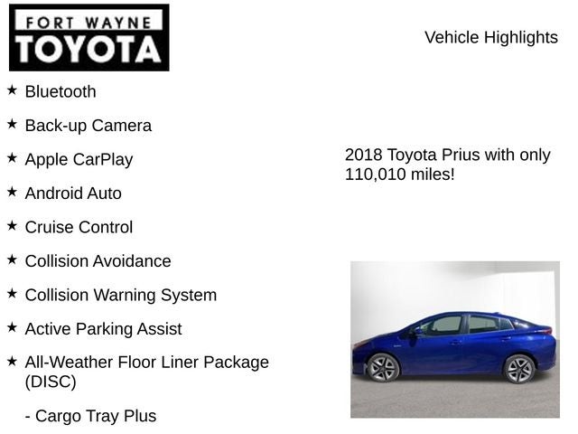 2018 Toyota Prius Three Touring