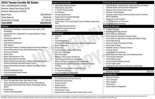 2024 Toyota Corolla SE