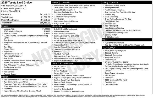 2025 Toyota Land Cruiser Base