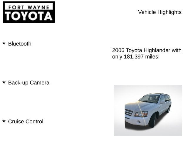 2006 Toyota Highlander Hybrid V6