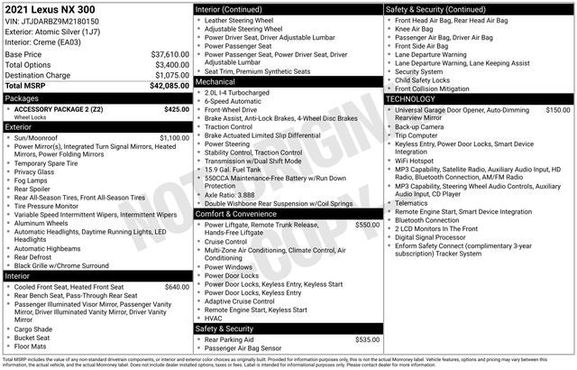 2021 Lexus NX 300 Base