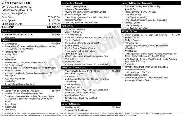2021 Lexus NX 300 Base