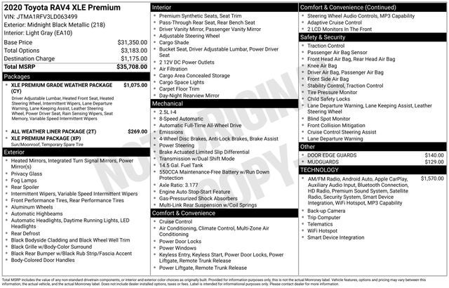 2020 Toyota RAV4 XLE Premium