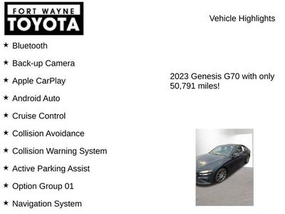 2023 Genesis G70 2.0T