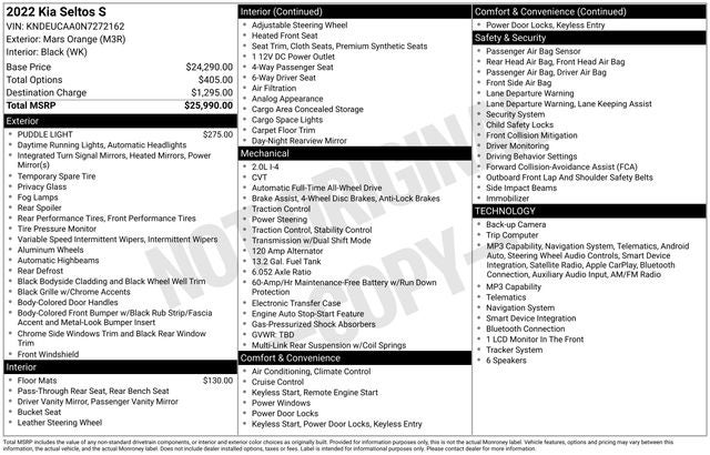 2022 Kia Seltos S