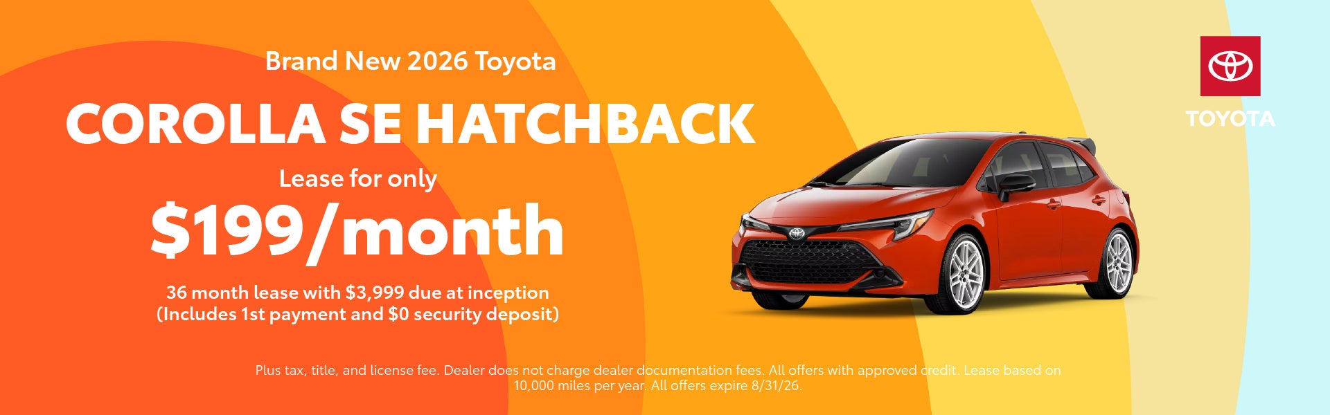 Brand New 2026 Toyota Corolla Hatchback SE