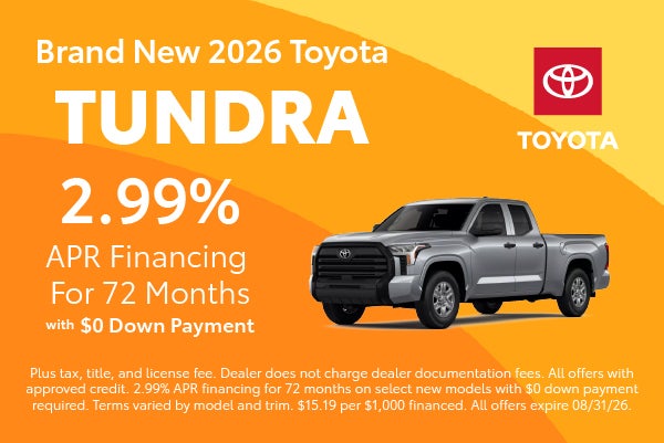 Brand New 2026 Toyota TUNDRA