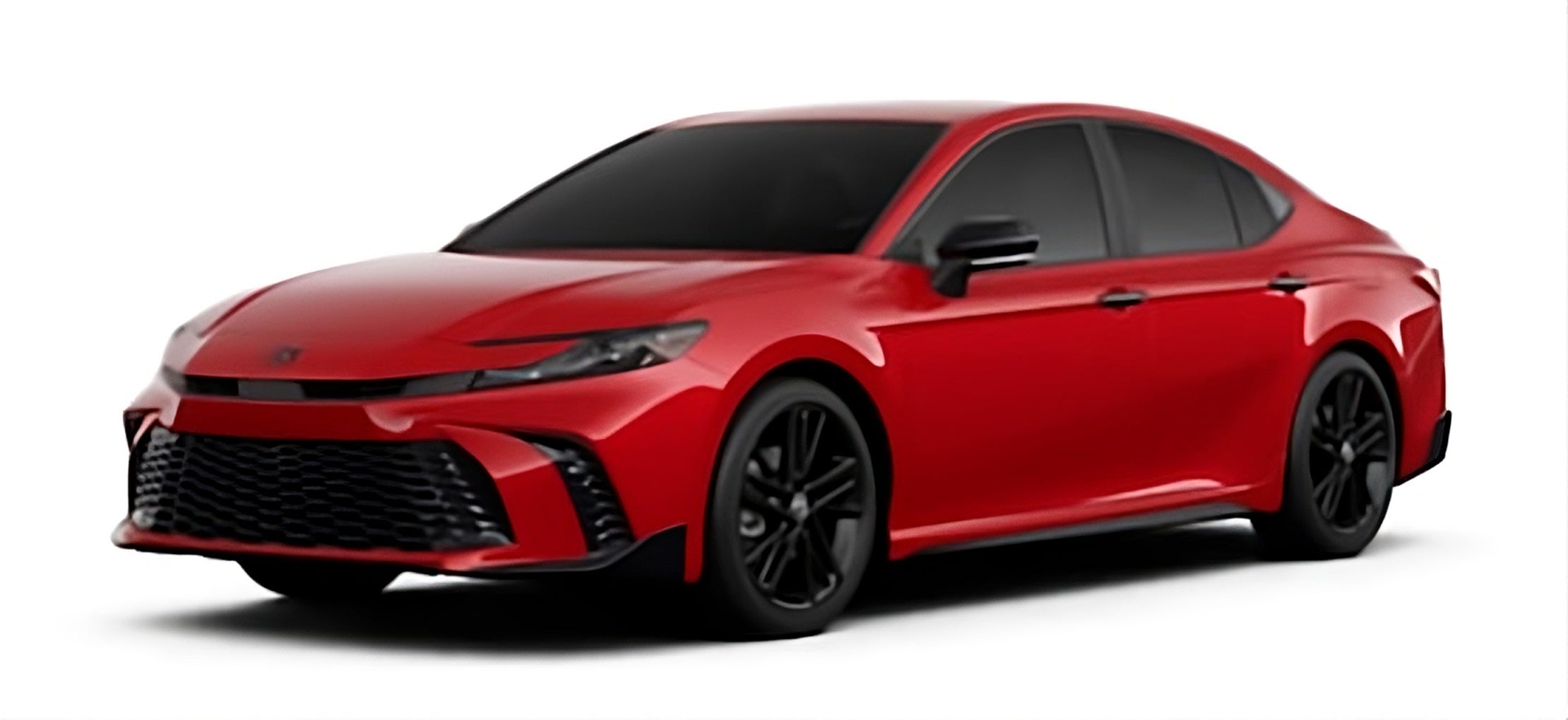 A red 2026 Toyota Camry sedan