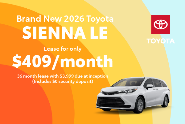 Brand New 2026 Sienna LE