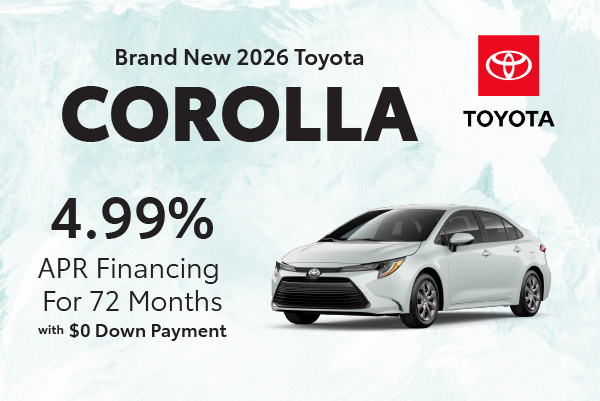 Brand New 2026 Toyota Corolla