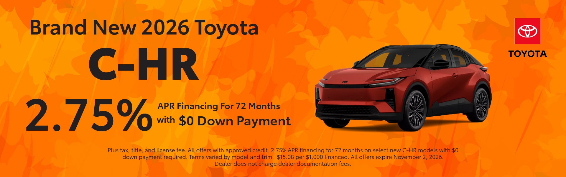 Brand New 2026 Toyota C-HR