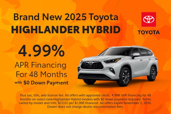 Brand New 2026 Toyota Highlander