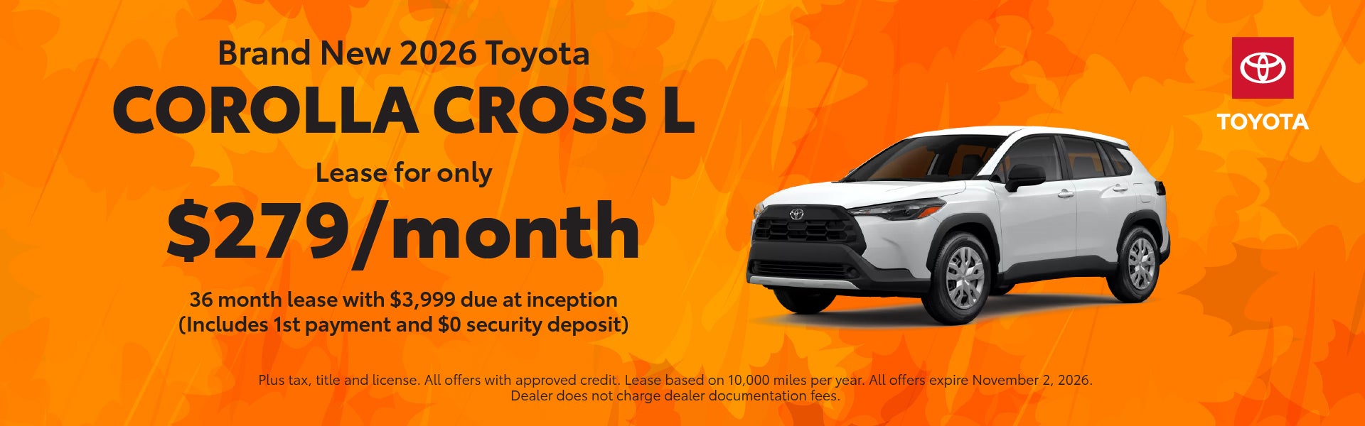 Brand New 2026 Toyota Corolla Cross L