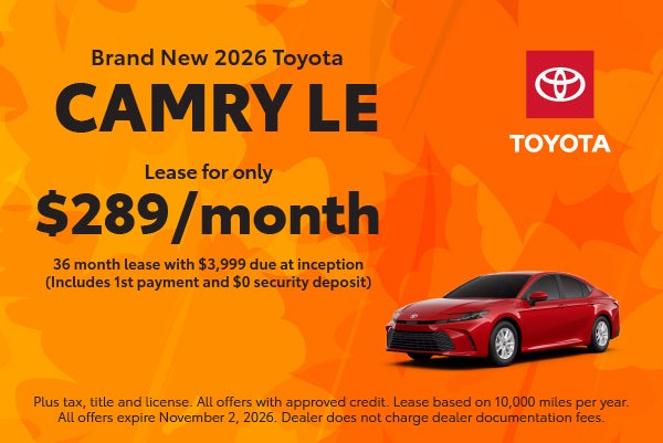 Brand New 2026 Toyota Camry LE