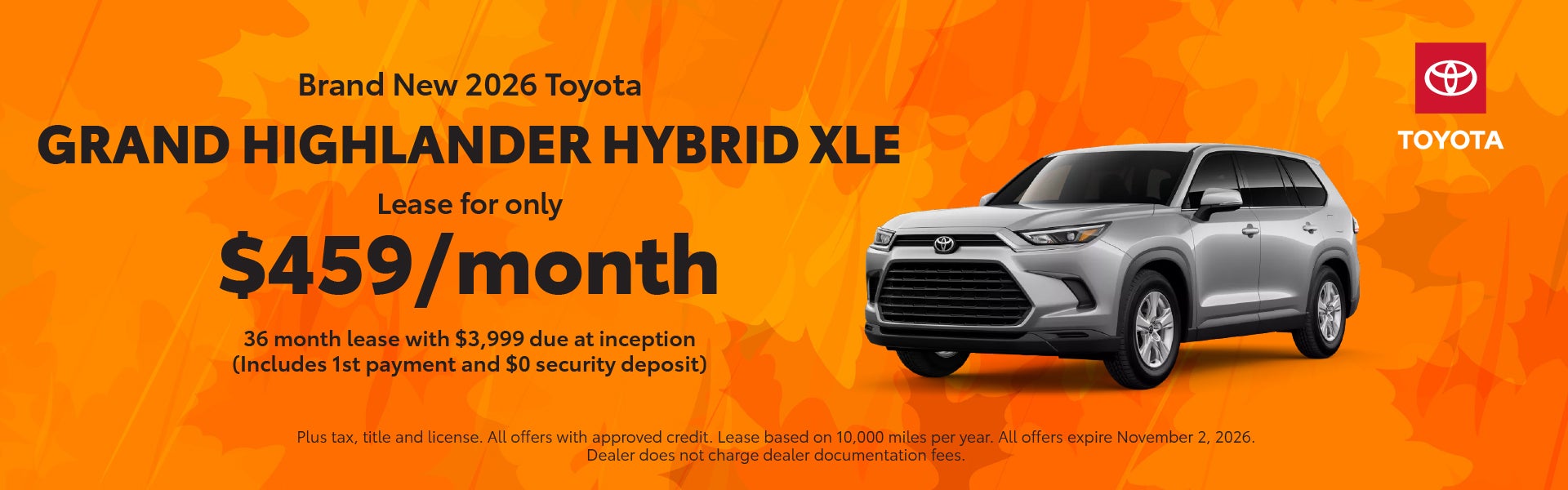 Brand New 2026 Toyota Grand Highlander Hybrid XLE