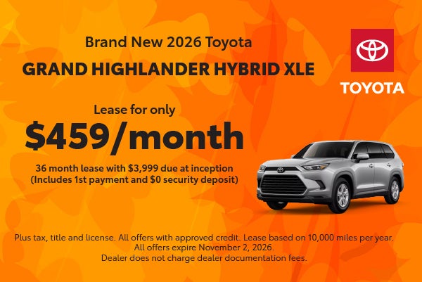 Brand New 2026 Toyota Grand Highlander Hybrid XLE