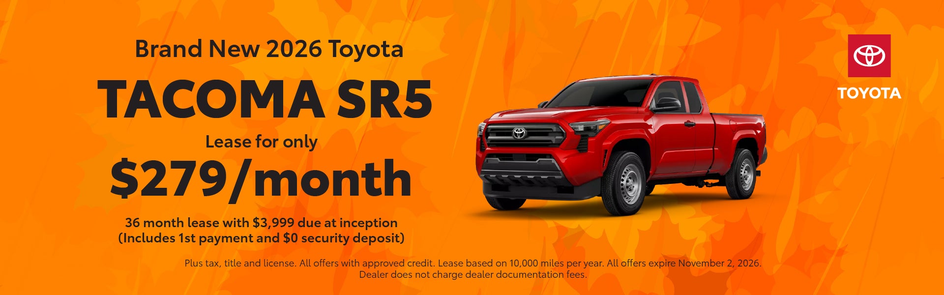 Brand New 2026 Toyota Tacoma SR5