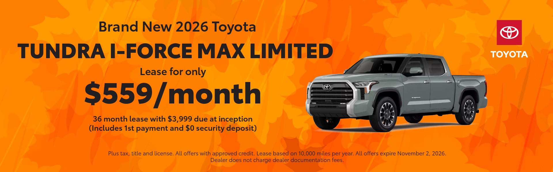 Brand New 2026 Toyota Tundra i-FORCE MAX Limited