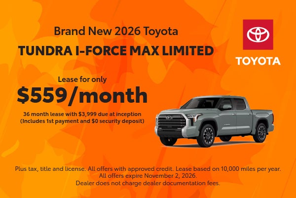 Brand New 2026 Toyota Tundra i-FORCE MAX Limited