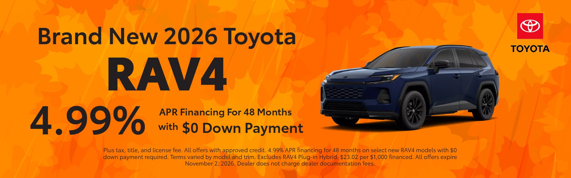 Brand New 2026 Toyota RAV4
