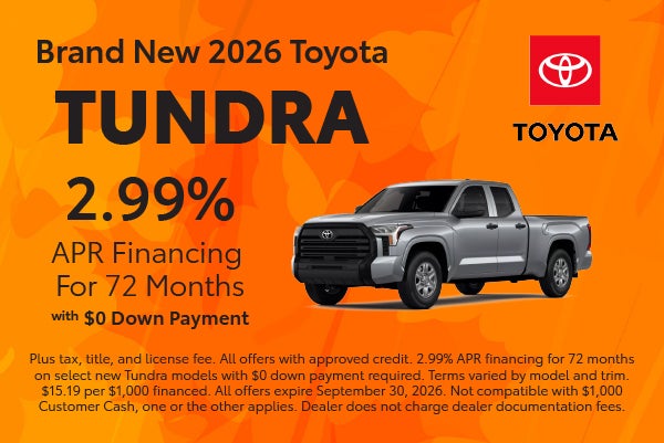 Brand New 2026 Toyota Tundra