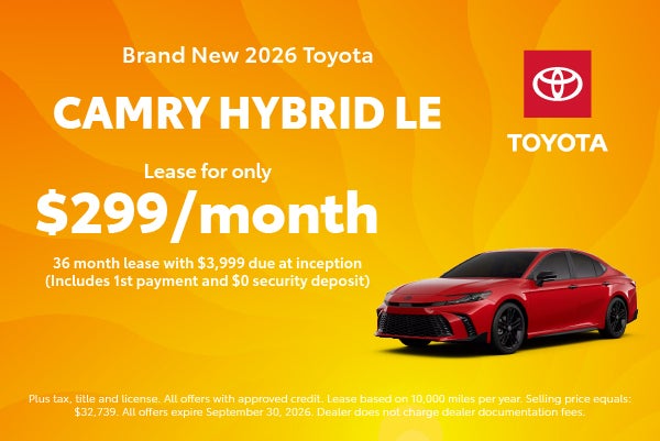 Brand New 2026 Toyota Camry Hybrid LE