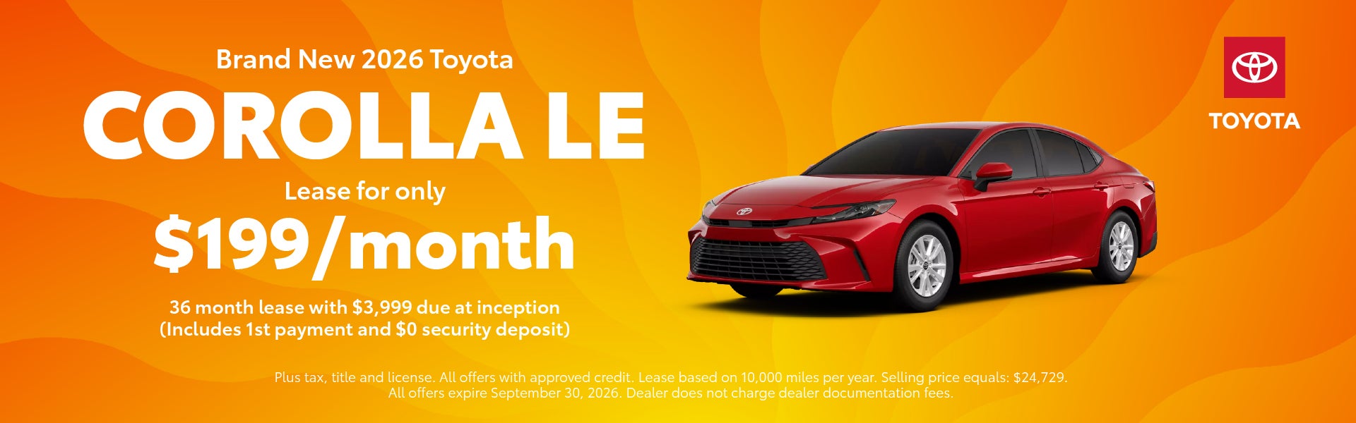 Brand New 2026 Toyota Corolla LE